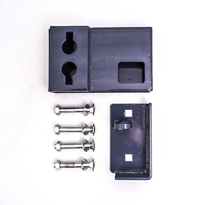 Heavy Duty Bolt on Shipping Container Security Lock Box With Pad Lock & Template 